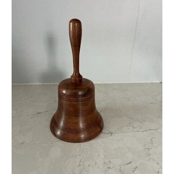 Vintage Wooden Edison Diller 1983 Musical Bell Plays It's A Small World - Picture 4 of 5